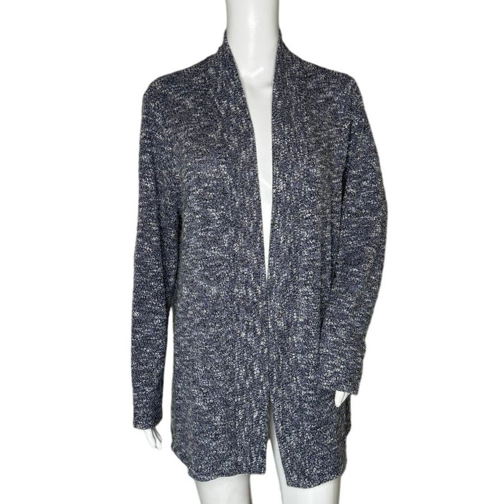 Lane Bryant Sweater Womens 14 16 Black White Marled Open Cardigan Casual Neutral